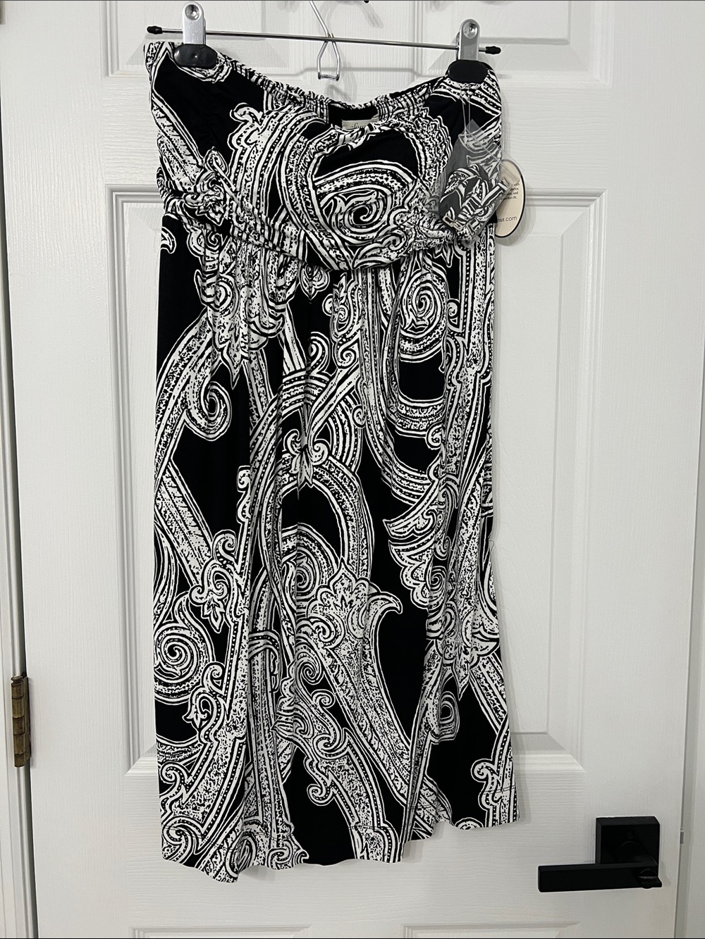 Soma Black and White Patterned Short Dress with built in bra - New with tags